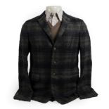 Alexander McQueen Gentleman's Mohair Blue and Grey Tartan Blazer/Jacket, with four button