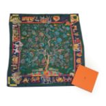 Hermès 'Fantaisies Indiennes' Silk Scarf, Designed By Loïc Dubigeon, printed with a large tree