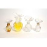 Four Nina Ricci L'aire Du Temps Scent Bottles, Designed by Lalique, of graduated size, each