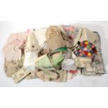 Quantity of Assorted Circa 1930s and Later Embroidered Textiles, including bed covers, table cloths,