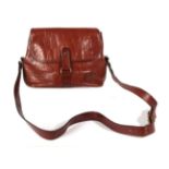 Mulberry Brown Congo Leather Messenger/Shoulder Bag, long adjustable strap, brass fob to the reverse