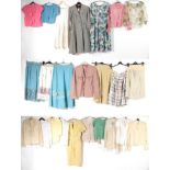 Assorted Circa 1940-60s Ladies Separates and Dresses, including thirteen shirts and tops bearing