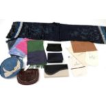 A Group of Assorted Accessories, comprising a Bugatti cream and black leather clutch bag, a Loewe