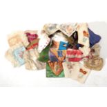 Assorted 20th Century Decorative Embroidered and Printed Souvenir Textiles, including a 'Souvenir of