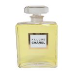 Chanel Allure Advertising Display Dummy Factice, the clear glass bottle with faceted corners and