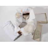 Quantity of Assorted Mainly 20th Century White Linen, including Damask and embroidered table