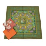 Hermès 'Early America' Silk Scarf, Designed By Francoise de la Perriere, printed centrally with a