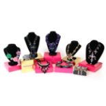 Five Necklaces, a Necklace and Earring Set, a Bracelet and a Bangle, by Butler & Wilson,