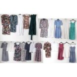 Ten Circa 1980s and Later Laura Ashley Printed Cotton Day Dresses, Evening Dresses, Sun Dresses,