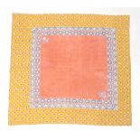 Circa 1840 French Fenetre Quilt, with printed Kashmir panel to the centre, within a border of