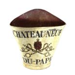 A Toleware Grape Hod, early 20th century, inscribed CHATEAUNEUF DU PAPE, 62cm high