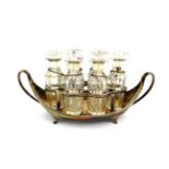 A George III Silver Six Bottle Cruet, Maker's Mark IT, Possibly for John Touliet, London, 1791,