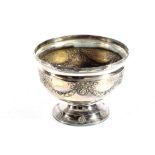 An Edward VII Silver Rose-Bowl, by Henry Wigfull, Sheffield, 1908, circular and on spreading foot,