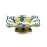 A Staffordshire Jasperware Nelson Commemorative Dish, early 19th century, of shaped rectangular