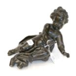 A French Bronze Furniture/Clock Mount, early 19th century, as a young girl, 28cm high