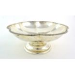 A George V Silver Pedestal-Bowl, by Harry Synyer and Charles Beddoes, Birmingham, 1930, shaped