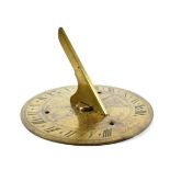 A Brass Horizontal Garden Sun Dial, signed Messer London, with engraved hours and minutes scale