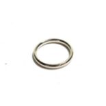 A platinum band ring, finger size N. Gross weight 4.51g