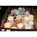 A collection of 19th/20th century Royal Commemorative pottery and porcelain, mostly Queen