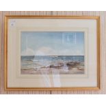 ^ James Aitken (1880-1935), Fresh on the the Manx coast, watercolour, 33cm by 49cm