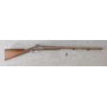 A 19th century percussion double barrel sporting gun (a.f.)