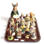 Tray of assorted Royal Doulton and Royal Albert Bunnykin figures some with boxes