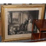 After Sir Edwin Landseer, Windsor Castle in the present time, print in ornate gilt frame