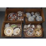Collection of Japanese Imari porcelain, Chinese famille rose porcelain bowl, blue and white