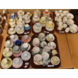 Five trays of assorted 20th century coffee cans and saucers to include examples by Wedgwood;