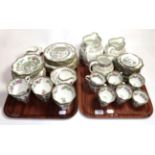 Coalport tea and coffee set, Indian tree pattern (two trays) (approximately sixty pieces)