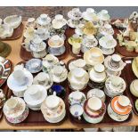 Four trays of 20th century coffee cans and saucers including examples by Royal Worcester, Booths