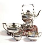 A four-piece Edward VII Silver Tea-Service, by Horace Woodward and Co. Ltd., London, 1904 and