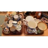 China including Crown Ducal commemorative mugs, Royal Doulton stoneware 19th century loving cup,