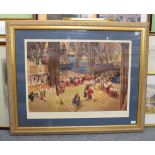 After Terrance Cuneo, The coronation of Queen Elizabeth II, signed print
