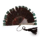 A Large Tortoiseshell Brisé Fan, circa 1860's to 1880's, of fontange form, good mottling, both