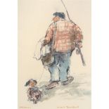 Roland Batchelor RWS (1889-1990) ''Going Fishing, Normandy'' Signed and inscribed, watercolour, 20.