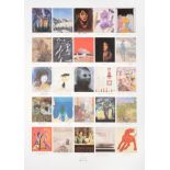 Various Artists ''Founders Print'' Lithograph comprising twenty-five postcard size images signed