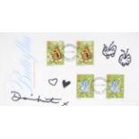 Damien Hirst (b.1965) Butterflies Signed, pen drawn on a Post Office First Day Cover, 11.5cm by 21.