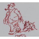 Roland Batchelor RWS (1889-1990) ''Out for a Stroll'' Ink, 13.5cm by 15cm Provenance: The Catto