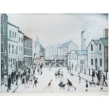 After Laurence Stephen Lowry RBA, RA (1887-1976) ''Level Crossing, Burton-on-Trent'' Signed, with