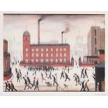 After Laurence Stephen Lowry RBA, RA (1887-1976) ''Mill Scene'' Signed, issued in 1972 by The