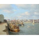 Walter Goodin (1907-1992) ''Bridlington Harbour'' Signed, oil on board, 58cm by 74cm Artist's Resale