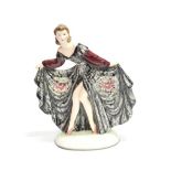 An Art Deco Goldscheider Jolanthe Figure, designed by Stephen Dakon, modelled as a dancer, wearing a