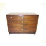 A 1970s Rosewood Straight Front Chest, with two long drawers above a deep two-as-one drawer, with