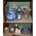 A group of 19th century and later ceramics, including Copelands, Aynsley, Mintons and other