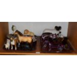 Miscellaneous Beswick; Cooper Craft, Murano glass dogs; and other items (18)