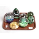 Eight various paper weights (8)