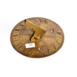 A brass horizontal garden sundial, signed Messer London (1789-1827), 9-inch brass dial with engraved