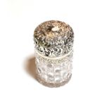 A Victorian silver-mounted cut-glass scent-bottle, the silver mounts by Henry Titterton Brockwell,