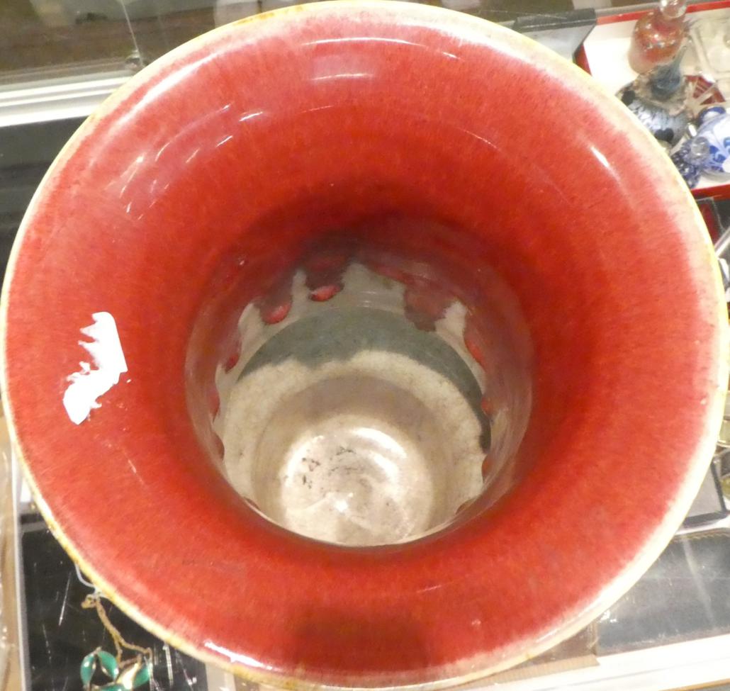 A Chinese sang de boeuf Gu vase, 30cm high - Image 5 of 5